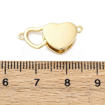 Brass Micro Pave Clear Cubic Zirconia Box Clasps KK-C075-24G-1