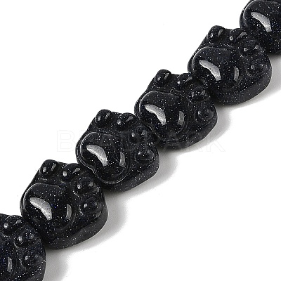 Synthetic Blue Goldstone Beads Strands G-M108-A02-01-1