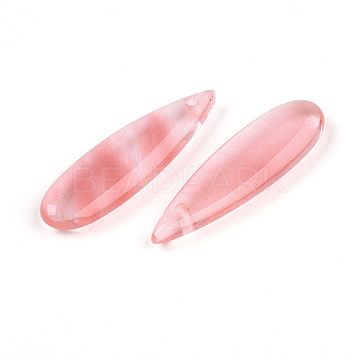 Cherry Quartz Glass Pendants X-G-N348-02B-1