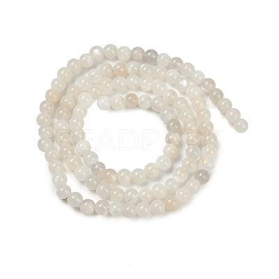 Natural White Moonstone Beads Strands X-G-D294-4mm-02-1