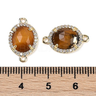 Natural Tiger Eye Faceted Oval Links G-B126-05G-05-1