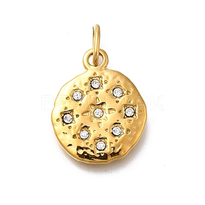 304 Stainless Steel Rhinestone Pendants STAS-R159-54G-05-1