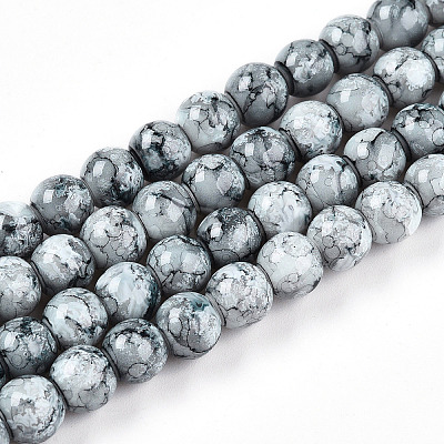 Baking Paint Glass Beads X1-DGLA-N003-8mm-A06-1