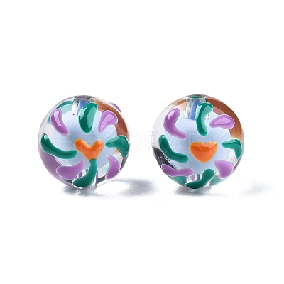 Transparent Acrylic Enamel Beads TACR-G040-01R-1