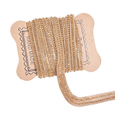 Iron Chain and Two Rows Rhinestone Cup Chain((Hot Melt Adhesive On The Back) CH-BC0001-02-1