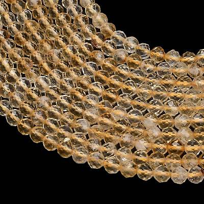 Heated Natural Citrine Beads Strands GG-CBA77FB-B10-4mm-1