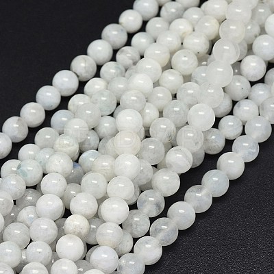 Natural Rainbow Moonstone Beads Strands G-F602-03-6mm-1
