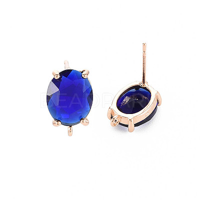 Brass Stud Earring Findings KK-S364-163-1