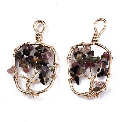 Natural Tourmaline Pendants G-T131-94-1