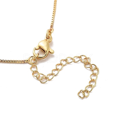 Brass Micro Pave Cubic Zirconia Letter Pendant Necklaces KK-Z069-01G-Z-1