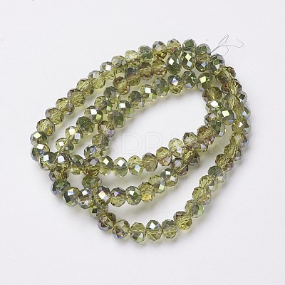 Electroplate Transparent Glass Beads Strands EGLA-A034-T2mm-S17-1