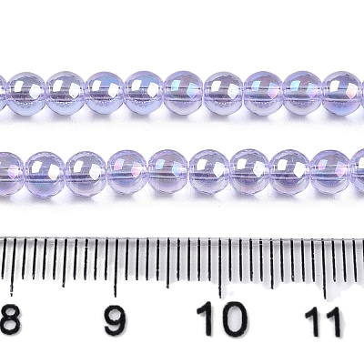 Electroplate Transparent Glass Beads Strands GLAA-T032-T4mm-AB01-1