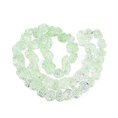 Electroplate Transparent Glass Beads Strands EGLA-N056-02A-09-1