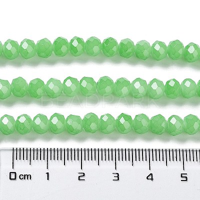 Baking Paint Imitation Jade Glass Bead Strands LS-DGLA-A034-J6MM-A9-1
