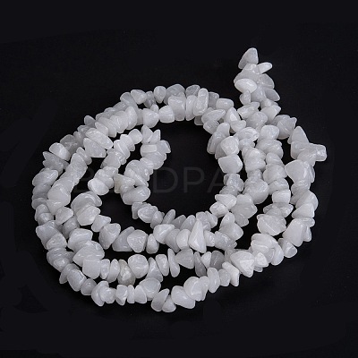 Natural White Jade Beads Strands G-G011-02-1