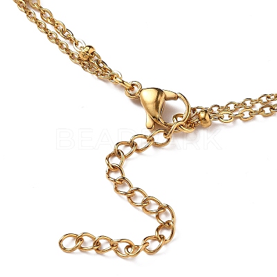 Ion Plating(IP) 304 Stainless Steel Multi-strand Anklets X-AJEW-AN00332-01-1