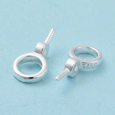 925 Sterling Silver Screw Eye Peg Bails STER-D035-46S-1