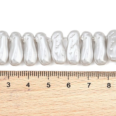 Electroplated Glass Pearl Beads Strands GL-CBA64F3-01C-1