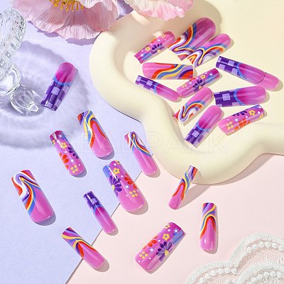 ABS Plastic Full Cover Press On False Nails DIY-CJC0006-16-1