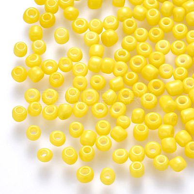 8/0 Baking Paint Glass Round Seed Beads SEED-S036-01B-05-1