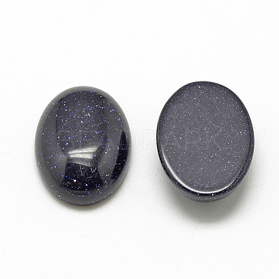 Synthetic Blue Goldstone Cabochons X-G-R415-14x10-34-1