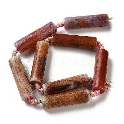 Natural Fire Crackle Agate(Dyed & Heated) Beads Strands G-A312-A03-01-1