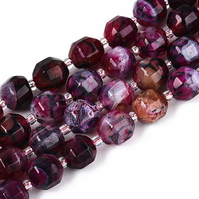 Natural Agate(Dyed & Heated) Beads Strands G-T139-92A-1
