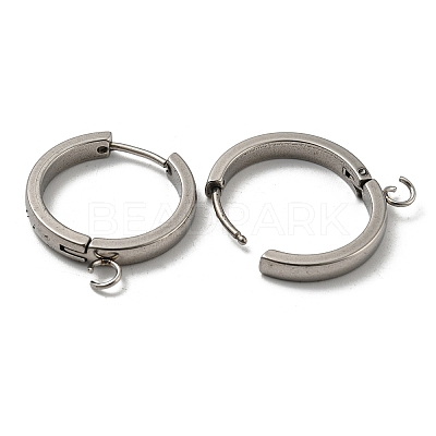 Tarnish Resistant 201 Stainless Steel Huggie Hoop Earrings Findings STAS-A167-01P-P-1