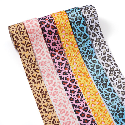 Leopard Printed Grosgrain Ribbons OCOR-TA0001-25-1