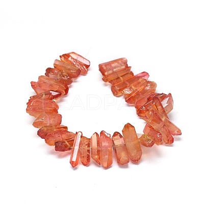 Natural Dyed Quartz Pointed Beads Strands G-G791-14-1