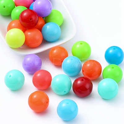 Fluorescent Chunky Acrylic Beads X-MACR-R517-20mm-M-1