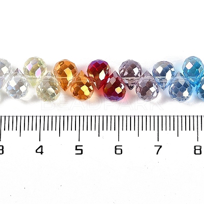 Electroplate Glass Beads Strands EGLA-B009-01A-1