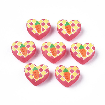 Transparent Printed Acrylic Beads MACR-S373-124-H07-1