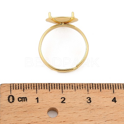 Brass Adjustable Finger Rings Findings KK-A272-04B-G-1