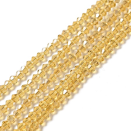 Transparent Electroplate Glass Beads Strands EGLA-S056-4mm-20-1