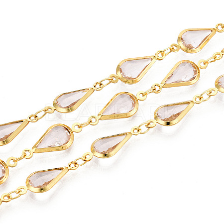 Brass Teardrop Link Chains CHC-N023-09A-G-1