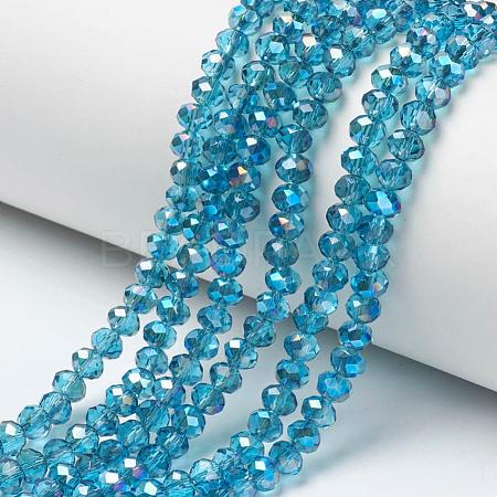 Electroplate Glass Beads Strands EGLA-A034-T8mm-I04-1