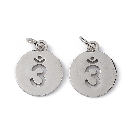 304 Stainless Steel Charms STAS-Q201-T448P-1
