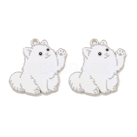 Rack Plating Alloy Enamel Pendants ENAM-Z014-01P-08-1