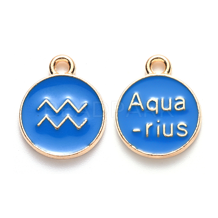 Alloy Enamel Pendants X-ENAM-S124-01B-02J-1