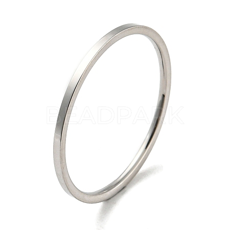 Non-Tarnish 304 Stainless Steel Simple Plain Band Finger Ring for Women Men RJEW-F152-05P-C-1