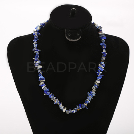 Natural Lapis Lazuli Chip Beaded Necklaces for Women FS-WG9F5E2-03-1