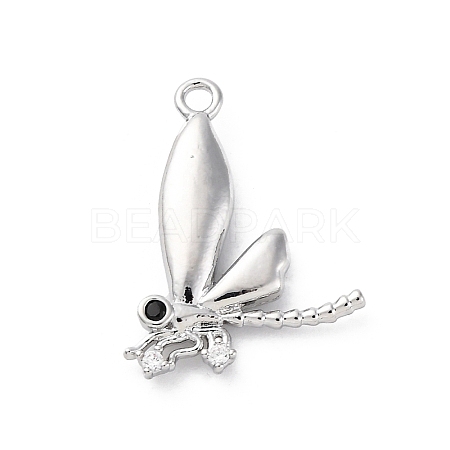 Brass Rhinestone Pendants KK-E793-09P-1