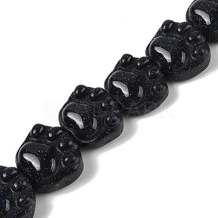 Synthetic Blue Goldstone Beads Strands G-M108-A02-01-1