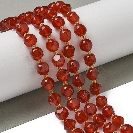 Natural Carnelian(Dyed & Heated) Beads Strands G-K387-A12-02-1