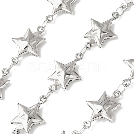 304 Stainless Steel Star Link Chains CHS-Z004-21P-1