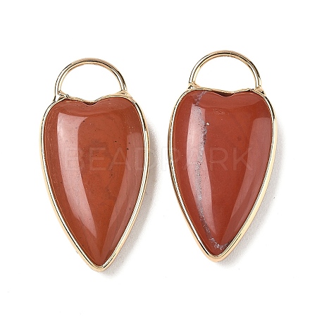 Natural Red Jasper Pendants G-I393-01G-04-1