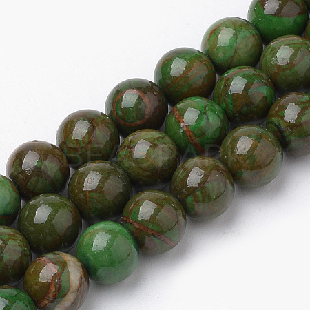 Natural Green Jade Beads Strands G-S272-03-8mm-1