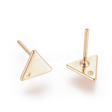Brass Stud Earring Findings X-KK-N186-63G-1